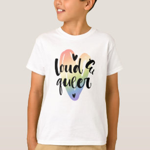 Camiseta Ruidoso y queer  Corazón acuarela