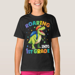 Camiseta Ruidosos Dinosaurios de 1er grado Rex de vuelta a