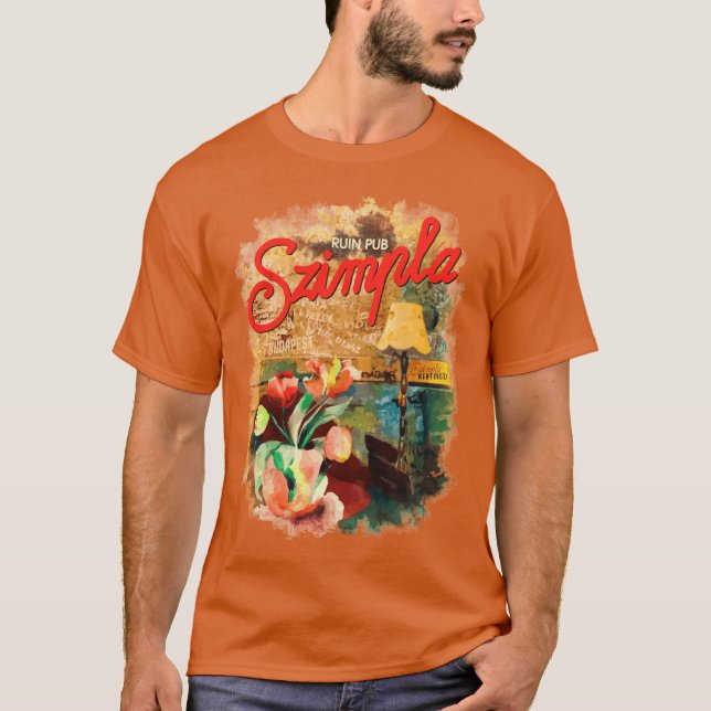 Camiseta Ruin Pub Szimpla Lounge con flores en Budapest r (Anverso)