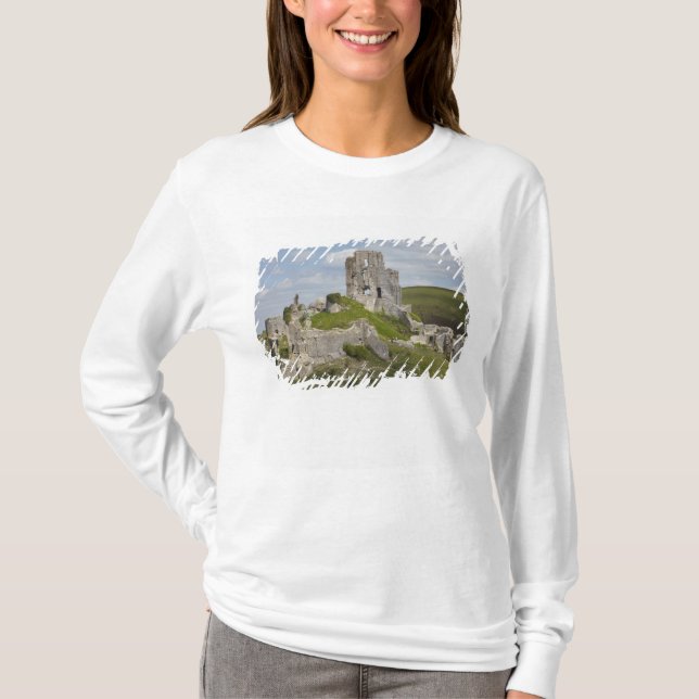Camiseta Ruinas del Castillo Corfe, cerca de Wareham, Dorse (Anverso)