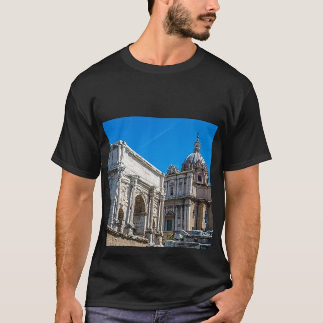 Camiseta Ruinas del Foro Romano en Roma, Italia (Anverso)