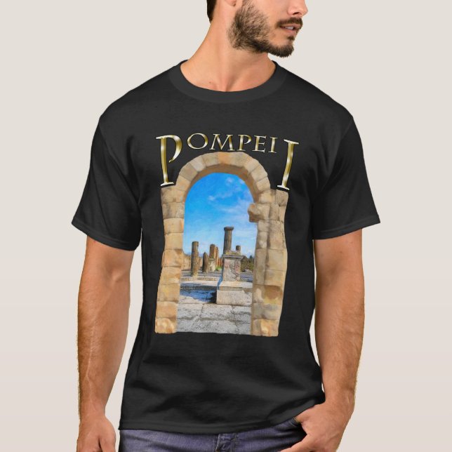 Camiseta Ruinas romanas de Pompeya antiguo (Anverso)