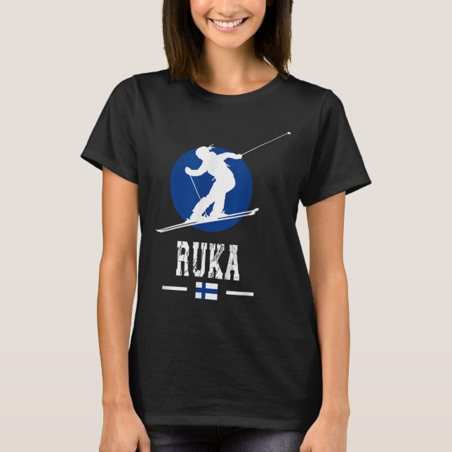 Camiseta Ruka Finland Ski Resort Rukatunturi Kuusamo Skiing (Anverso)