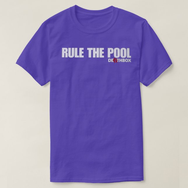 Camiseta Rule The Pool deathbox skateboard design (Diseño del anverso)
