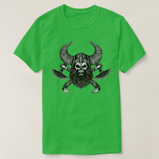 Camiseta Ruler del mar del guerrero del cráneo Viking Ragna (Diseño del anverso)