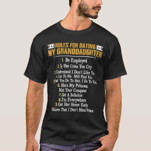 Camiseta Rules For Dating My Granddaughter Fun Family