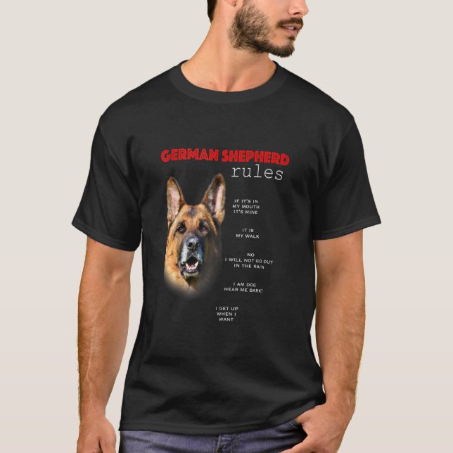 Camiseta Rules For The Owner Of A German Shepherd (Anverso)
