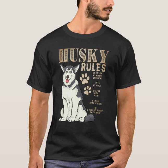 Camiseta rules for the owner of a Siberian Husky (Anverso)