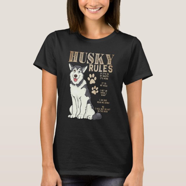 Camiseta rules for the owner of a Siberian Husky (Anverso)