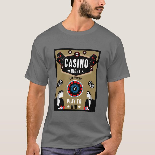 Camiseta Ruleta de póquer de juegos de casino (Anverso)