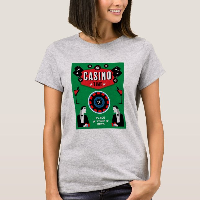 Camiseta Ruleta de póquer de juegos de casino (Anverso)