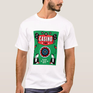 Camiseta Ruleta de póquer de juegos de casino