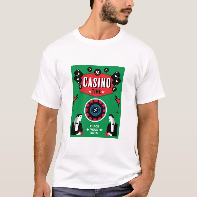 Camiseta Ruleta de póquer de juegos de casino (Anverso)