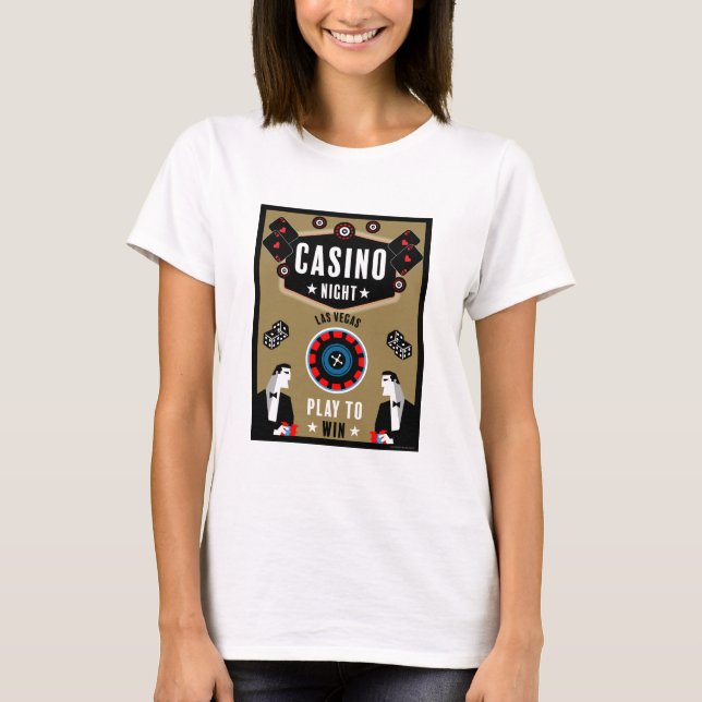 Camiseta Ruleta de póquer de juegos de casino (Anverso)