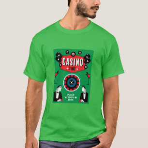 Camiseta Ruleta de póquer de juegos de casino