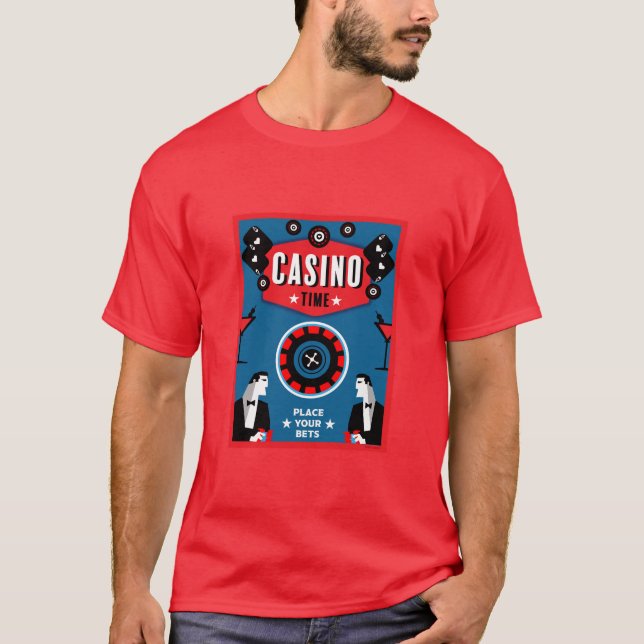 Camiseta Ruleta de póquer de juegos de casino (Anverso)