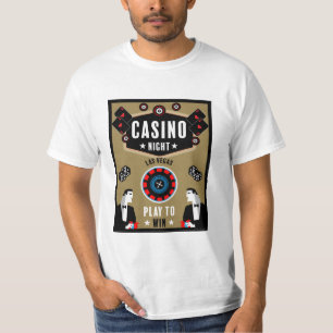Camiseta Ruleta de póquer de juegos de casino