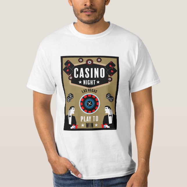 Camiseta Ruleta de póquer de juegos de casino (Anverso)