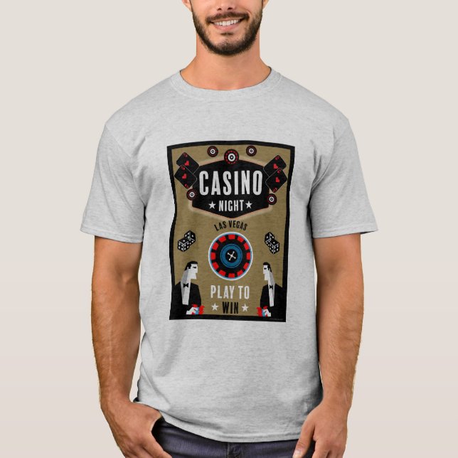 Camiseta Ruleta de póquer de juegos de casino (Anverso)