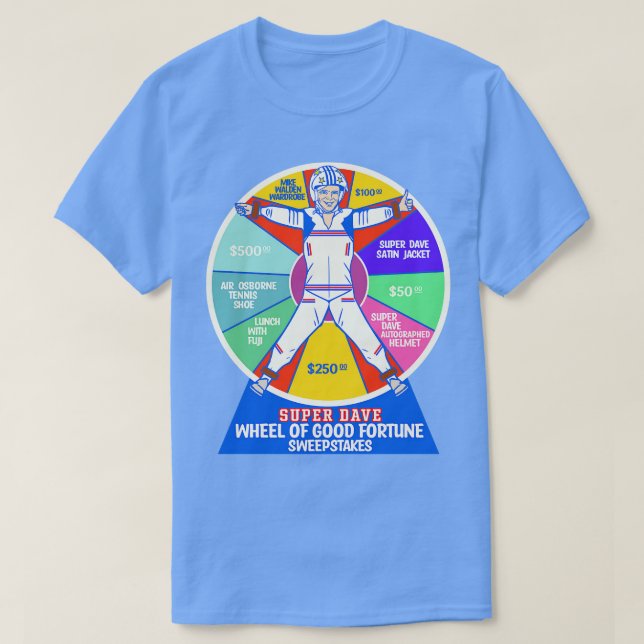 Camiseta Ruleta SUPER DAVE de buena fortuna (Diseño del anverso)