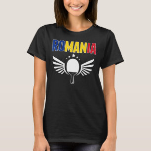 Camiseta Rumania apoya tenis de mesa en ping pong rumano
