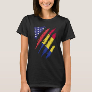 Camiseta Rumania Bandera Americana Groenlandia Patrimonio P