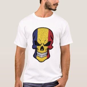 Camiseta Rumania: Bandera del cráneo sonriente