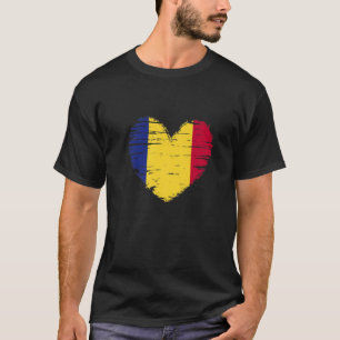 Camiseta Rumania Corazón Bandera Rumana Orgullo Rumano