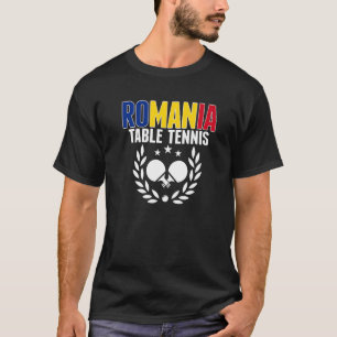 Camiseta Rumania Mesa de ping pong Rumano apoya a Ping Pong