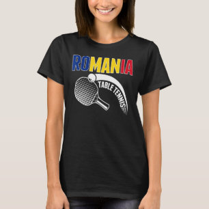 Camiseta Rumania Mesa de Tenis Apoya al Ping Pong T rumano