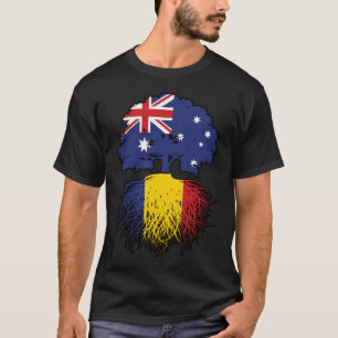 Camiseta Rumania Raíces de árboles australianos rumanos