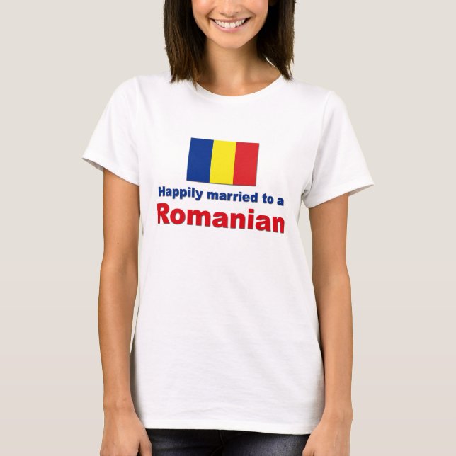 Camiseta Rumano feliz casado (Anverso)