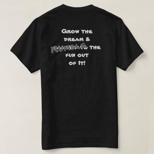 CAMISETA RUMBAR EL SUEÑO (Reverso del diseño)