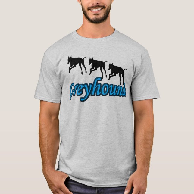 Camiseta Rumbo a las siluetas del trío de Greyhound (Anverso)