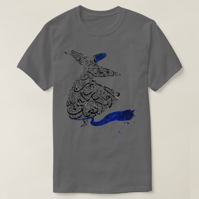Camiseta Rumi Calligraphy Blue (Diseño del anverso)