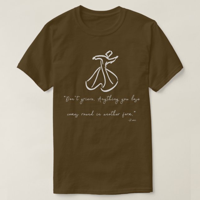 Camiseta Rumi cita la danza sufi (Diseño del anverso)