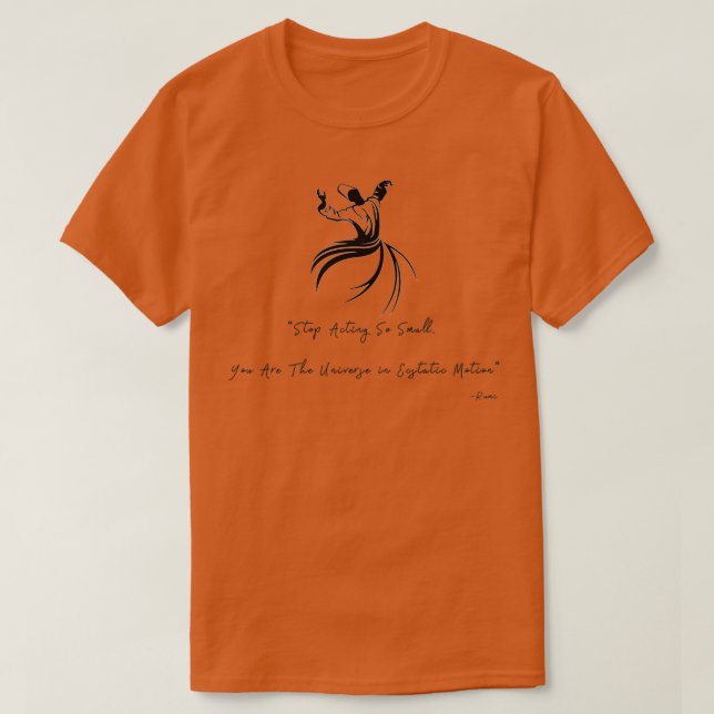 Camiseta Rumi Cita la danza Sufi 1 (Diseño del anverso)