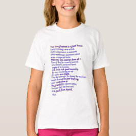 Camiseta Rumi: el ser humano es una pensión