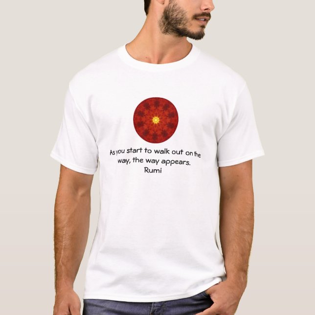 Camiseta Rumi Inspiradora cita diciendo sobre la fe (Anverso)