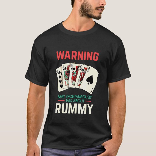 Camiseta Rummy Card Game Say For The Game Night With Rum (Anverso)