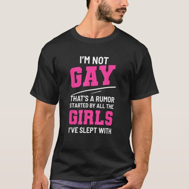 Camiseta Rumores gay Chicas divertidos gay o heterosexual (Anverso)
