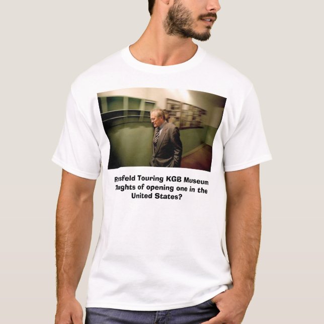 Camiseta Rumsfeld que viaja al museo de KGB (Anverso)