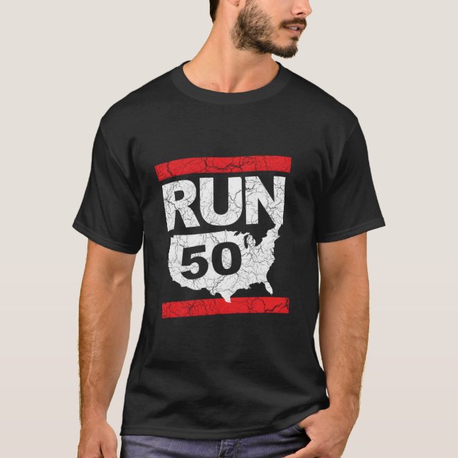 Camiseta Run 262 50 States Marathon Run Runner Inspired (Anverso)