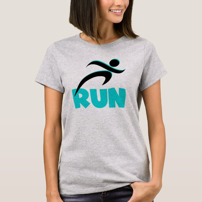 Camiseta RUN Aqua (Anverso)