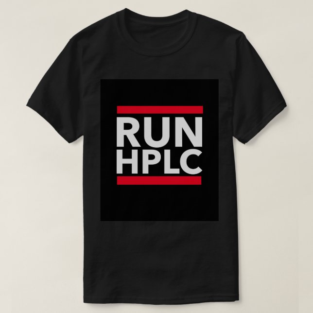 Camiseta RUN HPLC Cromatografía Líquida De Alto Rendimiento (Diseño del anverso)