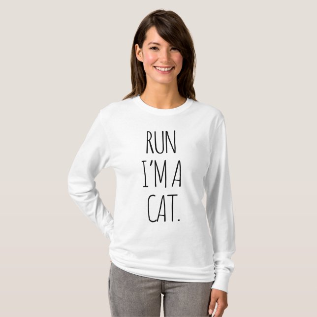CAMISETA RUN I M A CAT (Anverso completo)