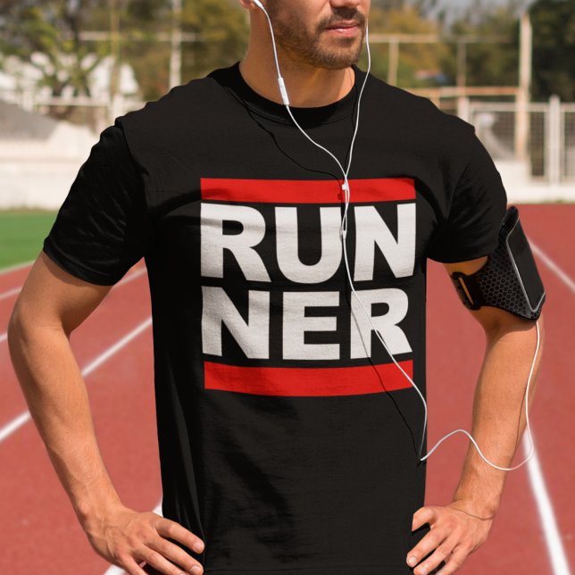 Camiseta Run Ner Funny Hip Hop Running Satire (Empower your stride with our bold 'run-ner' tee for men.)