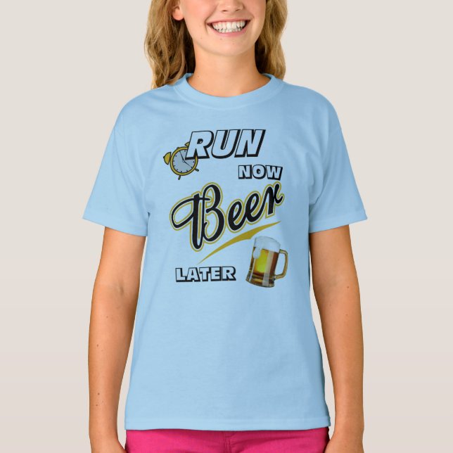 Camiseta Run Now Beer Later - All Sport (Anverso)