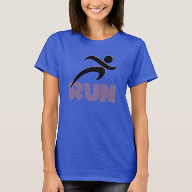 Camiseta RUN Purple Running Fitness (Anverso)
