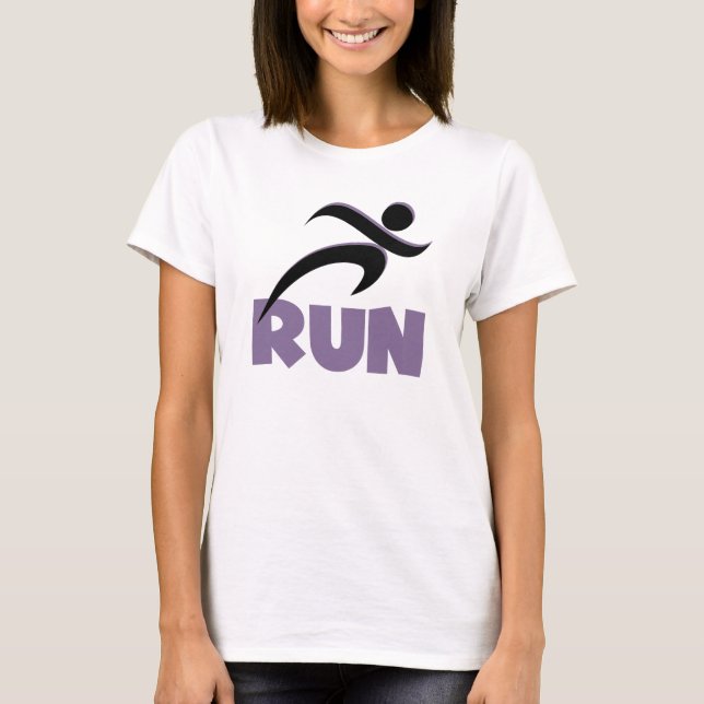 Camiseta RUN Purple Running Fitness (Anverso)